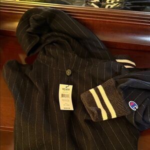 Champion by Todd Snyder Dark Blue Pinstripe Hoodie Size Large. NWT